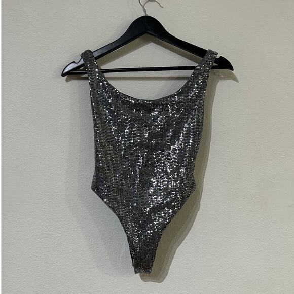 Nookie Beach Silver Sequin One Piece Swimsuit - Picture 7 of 11
